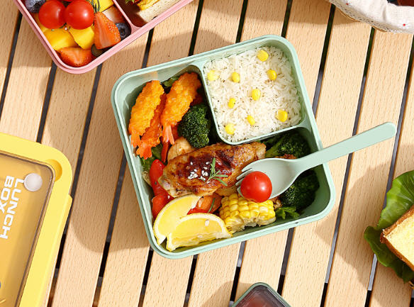 กล่องใส่ข้าวพลาสติก,กล่องข้าว,กล่องข้าวพลาสติก+กระเป๋าเก็บอุณหภูมิ