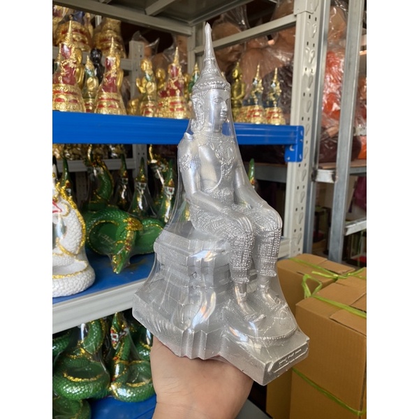 พระวิสุทธิเทพ องค์ปฐม องค์สีเงิน สูง14นิ้ว