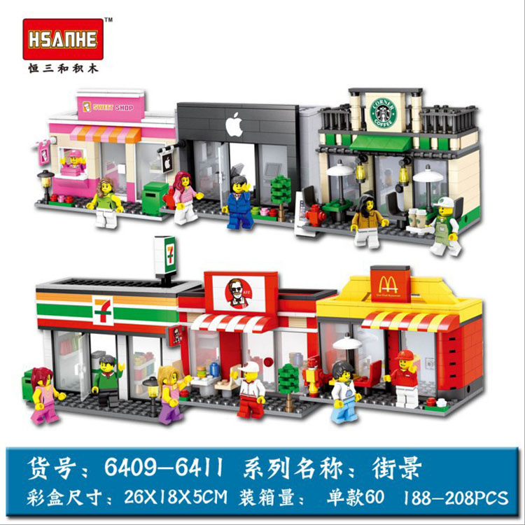 เลโก้จีน HSANHE 6409 ชุด Ministreet