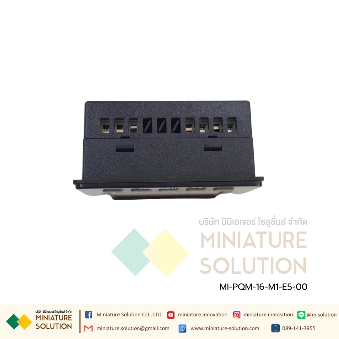 PQM-16-M1 Multifunction Meter with LCD display & RS-485 MODBUS CT input : 3Ø Voltage Input : 3Ø3W/4W ,1Ø2W Pulse Output RS-485 MODBUS LCD 8+4+4+4 Digit With Import -Export KWh , KVArh & Individual THD Multispan