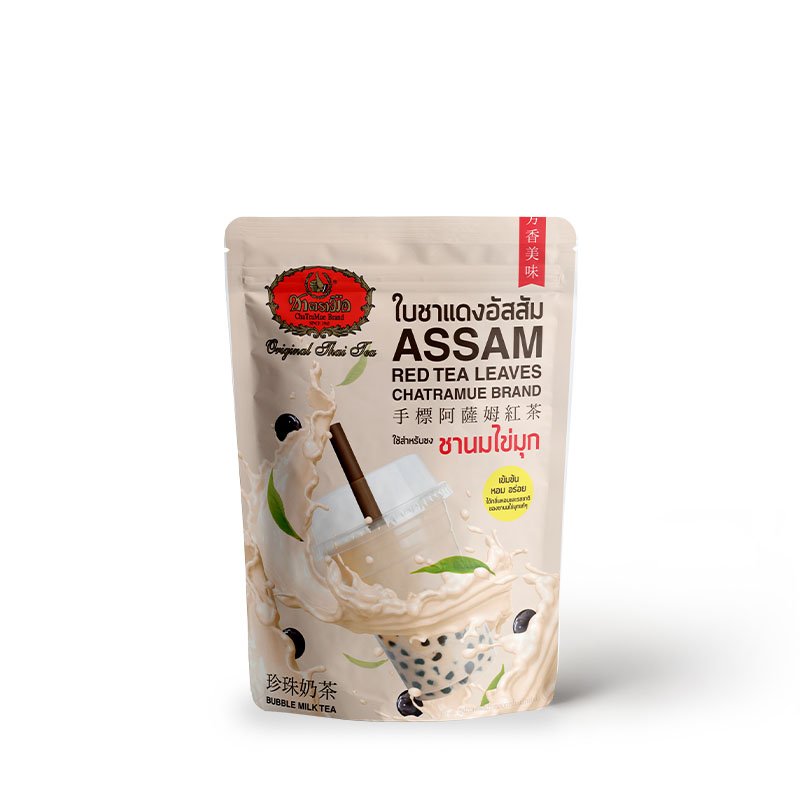 (ยกลัง 150 g. x 12 ถุง) ใบชาแดงอัสสัม ตรามือ สำหรับชานมไข่มุก ขนาด 150 กรัม (05-7446-11)