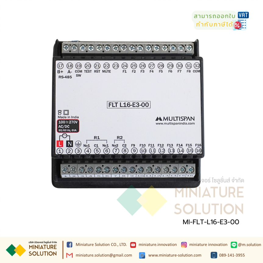 Multispan FLT-L16-E3-00 Fault Announciator with Touch Screen จอแสดงข้อมูล แจ้งเตือนผิดปกติ Modbus RS485