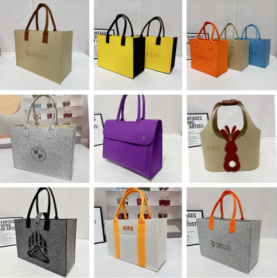 กระเป๋าถือ,กระเป๋าถือผ้าสักหลาด,กระเป๋าผ้าสักหลาด,กระเป๋าถือผ้าสักหลาด,สกรีนโลโก้,ผลิตตามแบบ