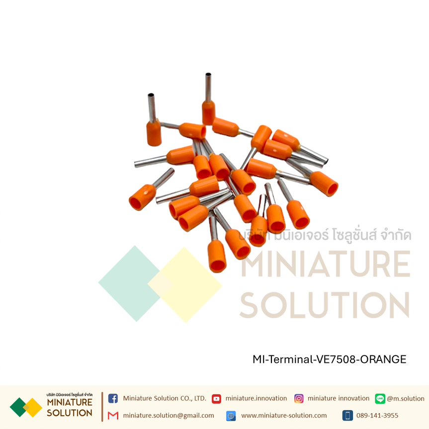 [ 100ชิ้น/แพ็ค ] VE TE หัวต่อหางปลาแบบเสียบ หางปลาคอร์ดเอ็น Cord-N Terminal Crimping หางปลาเข็ม หางปลาย้ำสายไฟ คอร์ดเอ็นเดี่ยว VE TE ขั้วต่อสายคอนโทรลสายไฟ หางปลาไม้ขีด