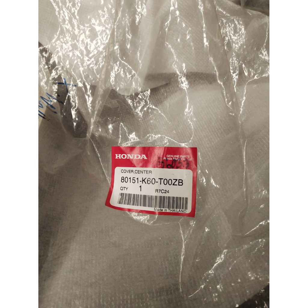 80151-K60-T00ZB ฝาครอบกลาง CLICK125I LED โฉมเก่า 2015-2019 รถสีดำ-แดง,รถสีขาว-ดำ อะไหล่แท้ HONDA