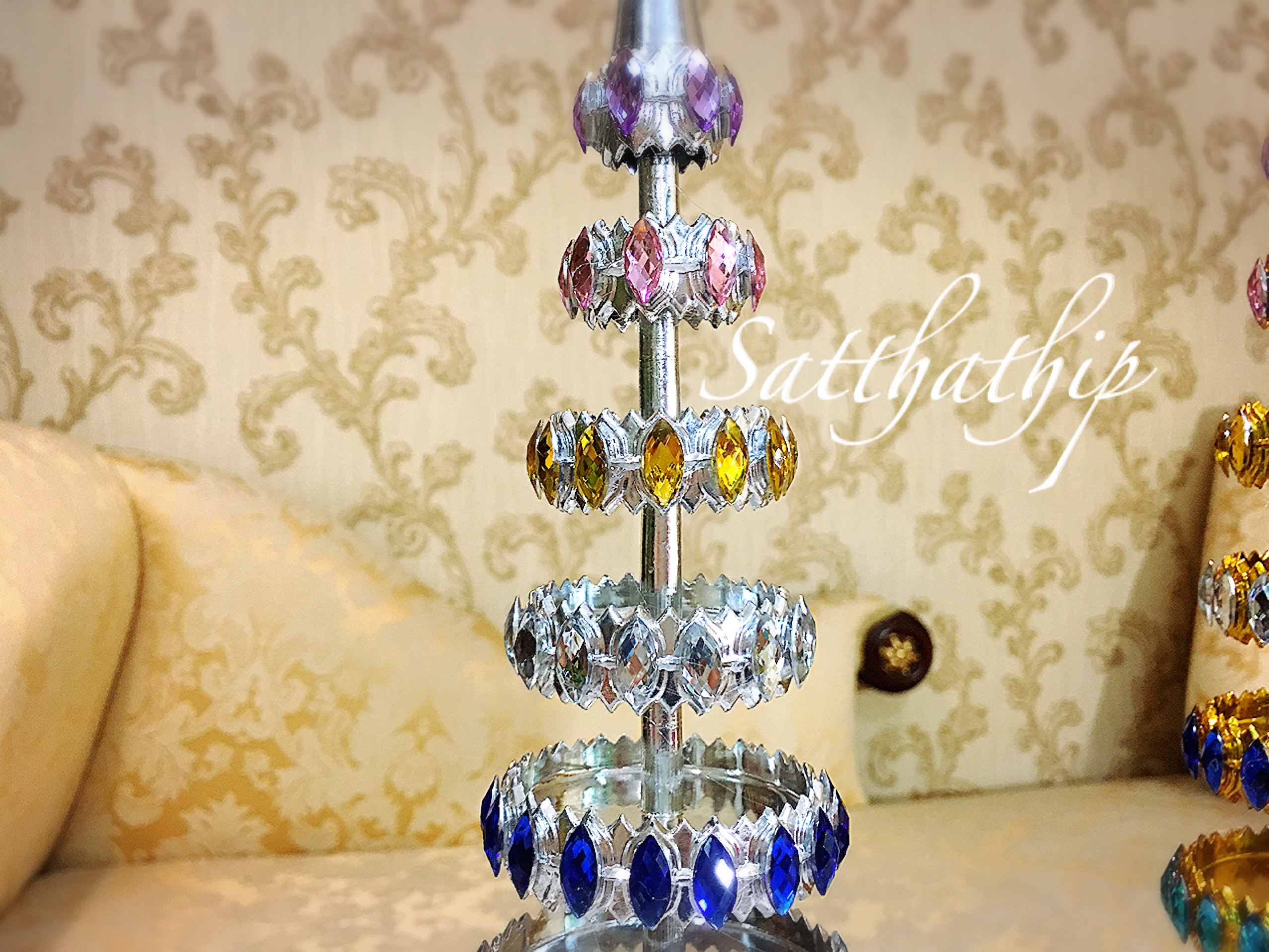 สูง 50 ซม. l ฉัตร - ฉัตรเงินทอง - ฉัตร 9 ชั้น