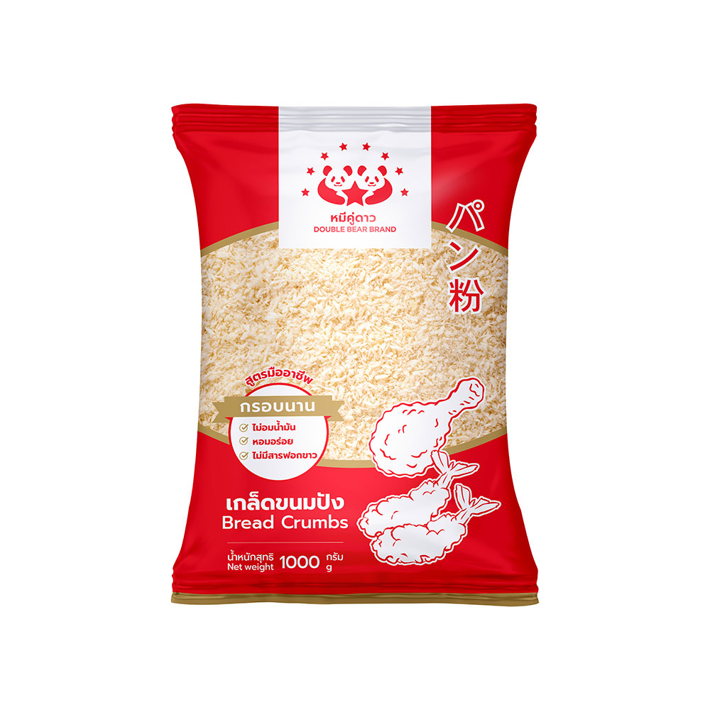 เกล็ดขนมปัง ตราหมีคู่ดาว Double Bear Brand Bread Crumbs 1 kg. (05-9220)