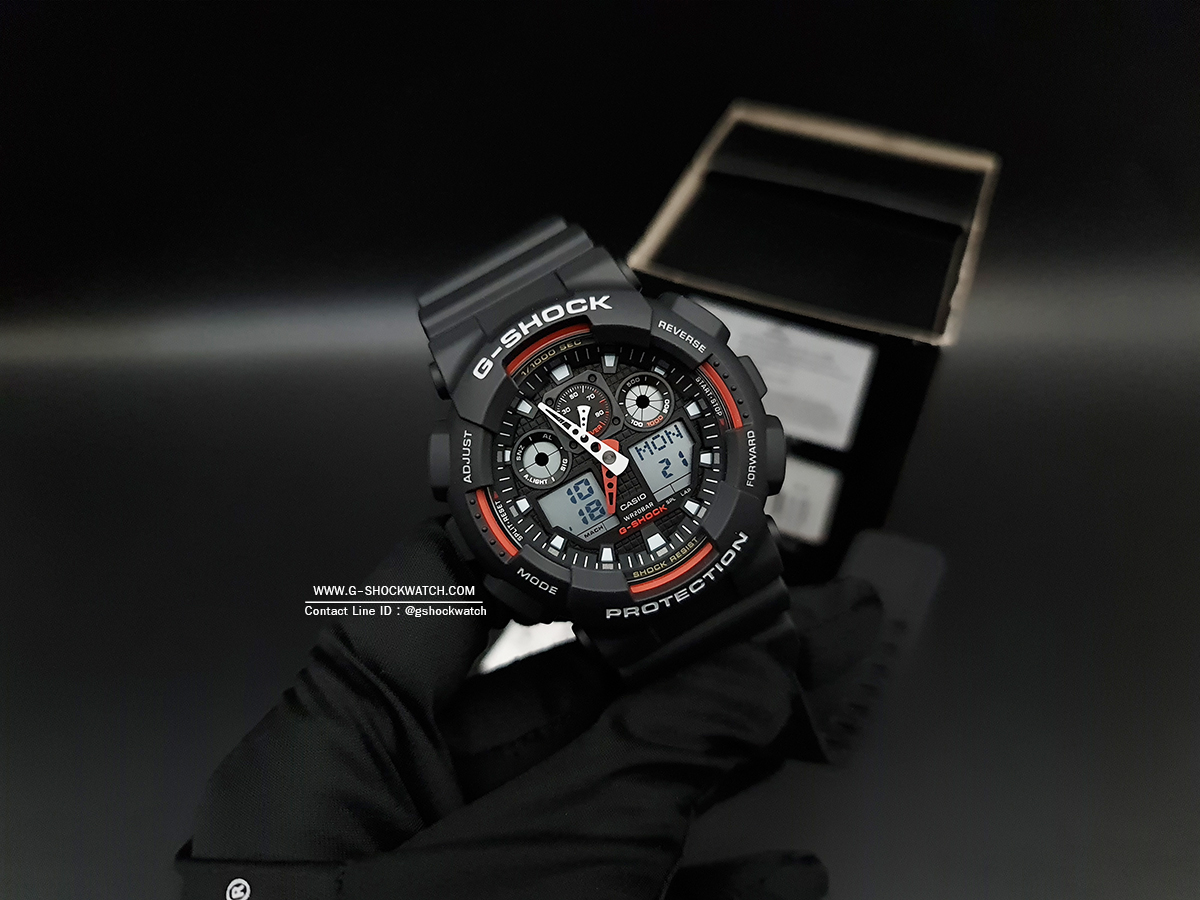 CASIO G-SHOCK นาฬิกาข้อมือ นาฬิกากันน้ำ นาฬิกาของแท้ ประกันศูนย์ CMG 1 ปี รุ่น GA-100-1A4