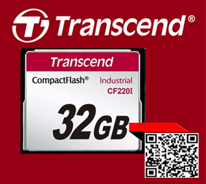 TransCend, Compact Flash Card, CF Card,32Gb,CF220i,Industrial Grade,Industrial Temp,TS32GCF220I