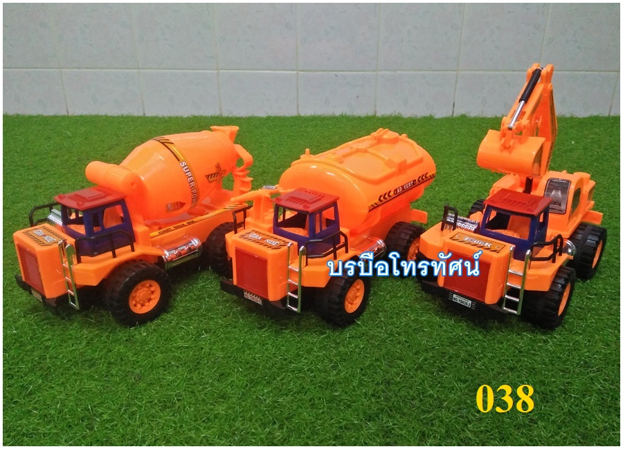 ของเล่นเด็กรถบดถนน รถ6ล้อ รถก่อสร้าง รถน้ำมัน แม็คโคร รถเครน รถโม่ปูน รถดั้มขนดิน