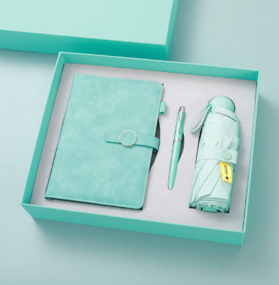 ชุดของขวัญปีใหม่,ชุดสมุด+ปากกา+ร่ม,ของขวัญปีใหม่สกรีนโลโก้