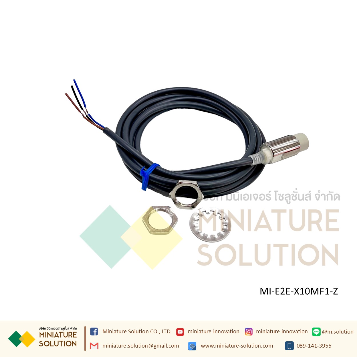OMRON Proximity Sensor เซ็นเซอร์จับโลหะ ระยะจับ 2/10/14 มิล SIZE 8/18mm/M8 ไฟเลี้ยง 12-24 VDC PNP/NPN-NO
