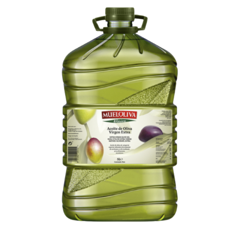 น้ำมันมะกอก เอ็กซ์ตร้าเวอร์จิ้น โพเมมูเอลโอลิวา Mueloliva Extra Virgin Olive Oil (Spain) 5 Ltr. (04-7310)