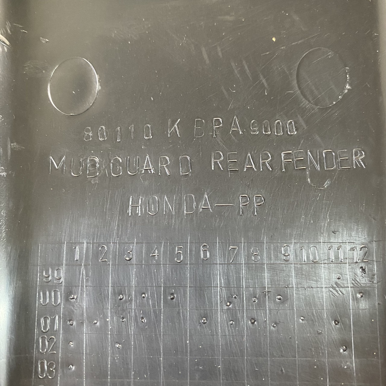 80110-KBP-900 กันโคลนบังโคลนหลัง หางเต่า DASH NZ125R อะไหล่แท้ HONDA