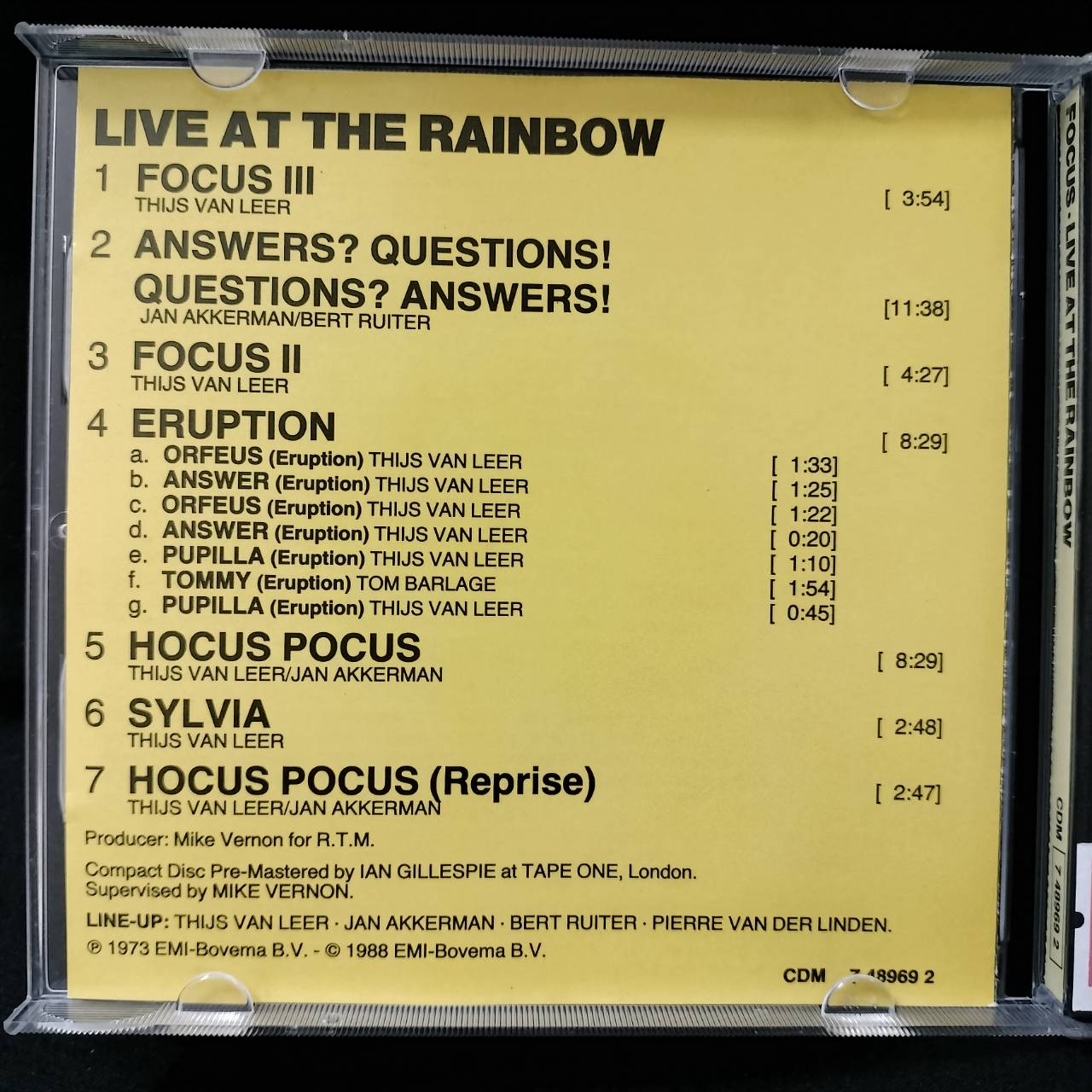 Focus – Focus At The Rainbow / HOLLAND / มีรอยบ้าง