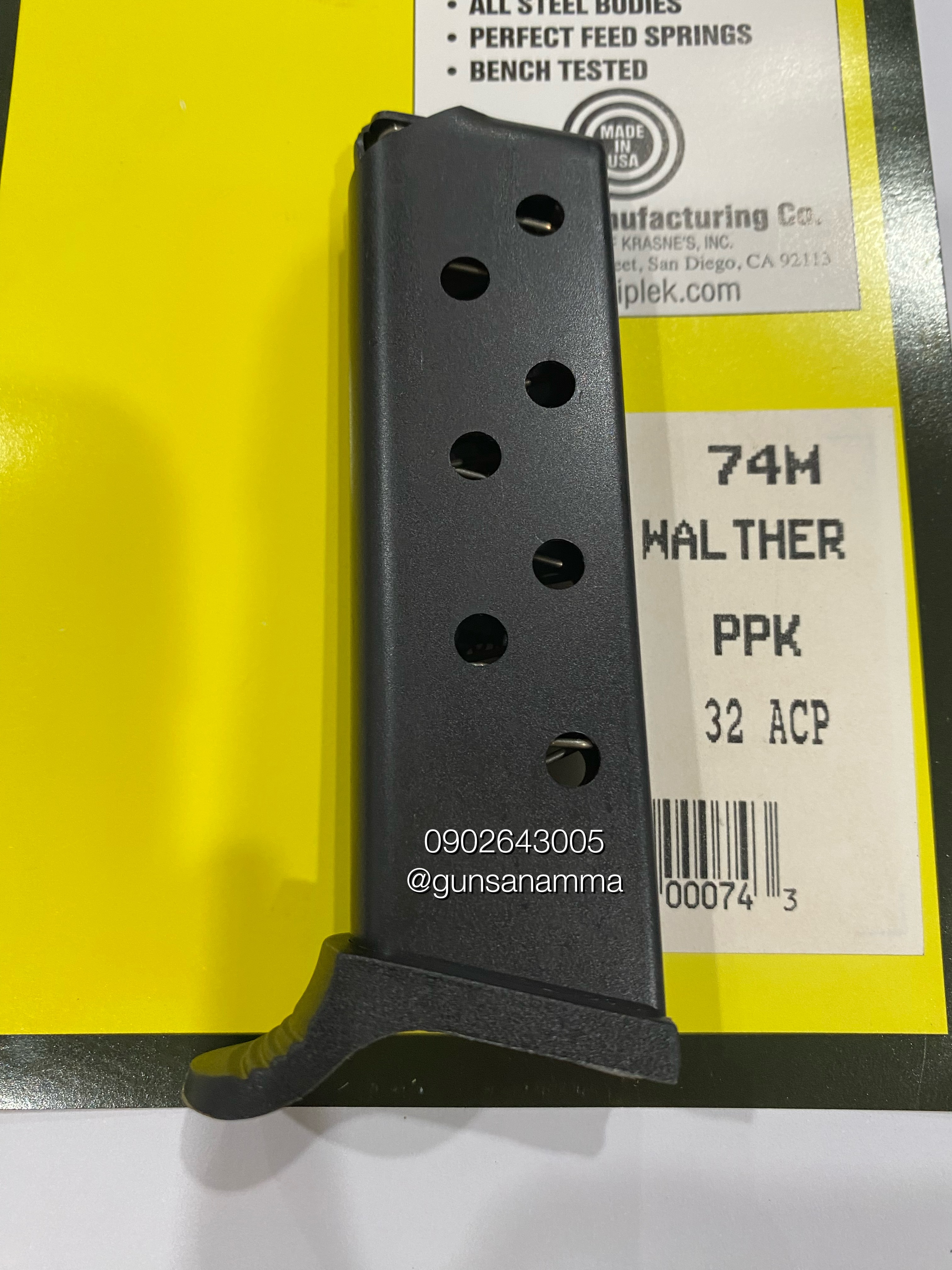 แม็กกาซีนปืน (Magazine)Walther PPK7.65 (6นัด)