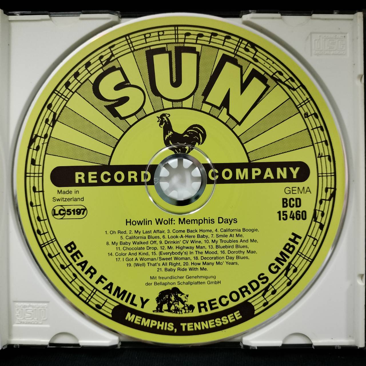 Howlin' Wolf – Memphis Days (The Definitive Edition, Vol. 1) / SWITZERLAND / ปกมีจุดเหลือง / แผ่นสวย