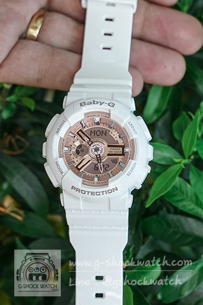 CASIO BABY-G นาฬิกาข้อมือ นาฬิกากันน้ำ นาฬิกาของแท้ ประกันศูนย์ CMG 1 ปี รุ่น BA-110-7A1