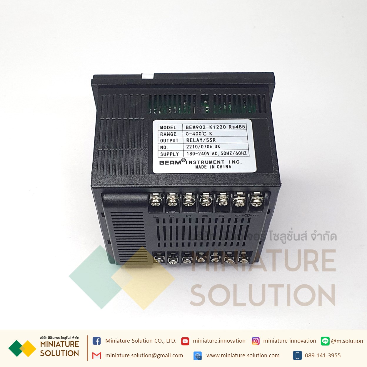 BERM โมดูลควบคุมอุณหภูมิ จอแสดงผล LED ดิจิตอล 180-240VAC เอาต์พุต 0-400 ℃ (RS485/4-20MA)