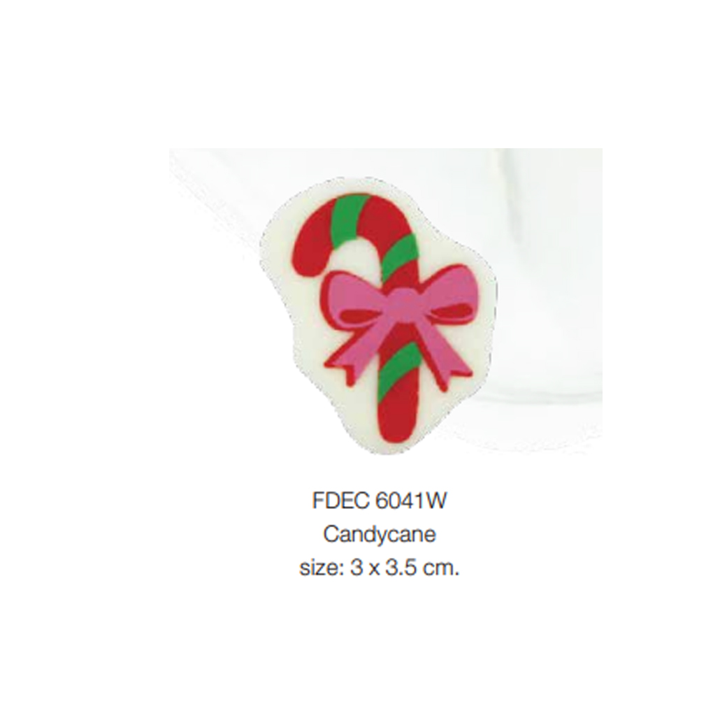 Decoration Chocolate ช็อคโกแลตตกแต่ง Candycane FDEC 6041W 10 ชิ้น (05-8280-10)