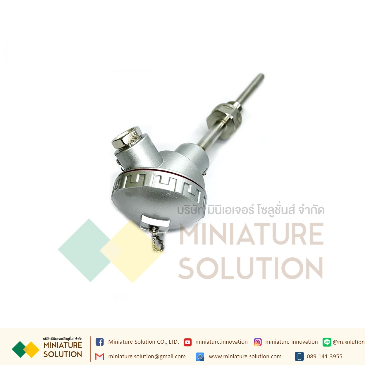 PCT200 เซนเซอร์วัดค่าอุณหภูมิภายในท่อเกลียว สัญญาณ Analog 4-20mA WZP-230 Integrated temperature transmitter Pt100 ℃ 4-20mA temperature sensor (PCT200)(0-300C)
