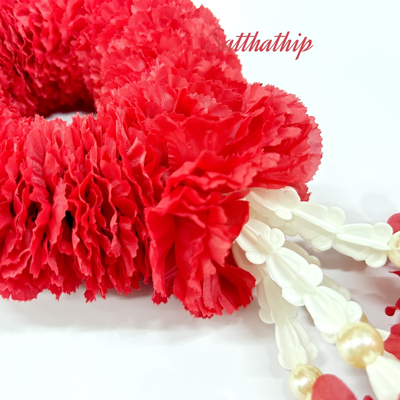 พวงมาลัยผ้า - พวงมาลัยดอกดาวเรืองผ้า - พวงมาลัยดอกดาวเรือง ประดิษฐ์ - พวงมาลัยถวายศาลพระภูมิ