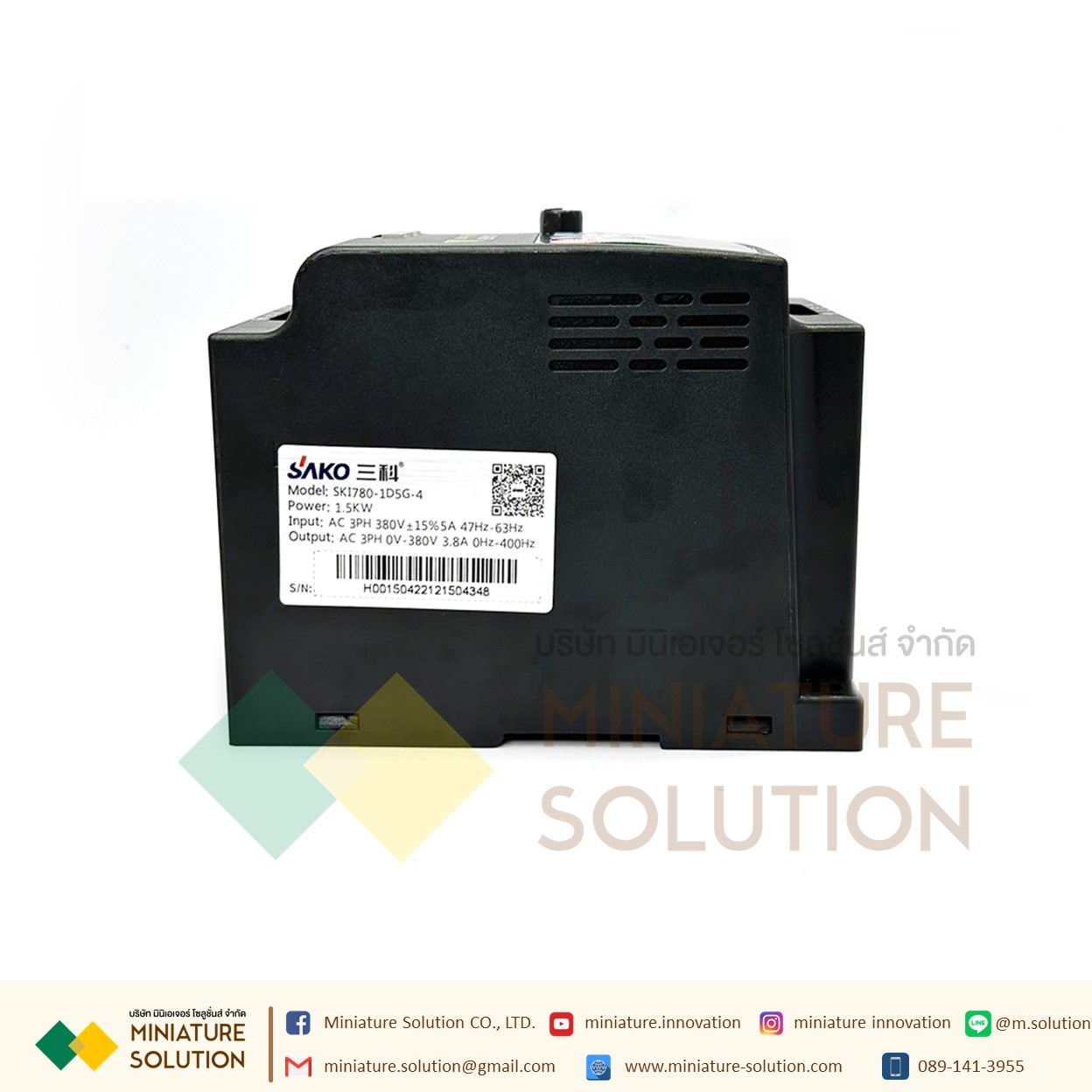 SAKO SKI780 1.5Kw Mini Vfd อินเวอร์เตอร์แปลงความถี่ตัวแปลงสําหรับมอเตอร์ 380VAC -> 380VAC