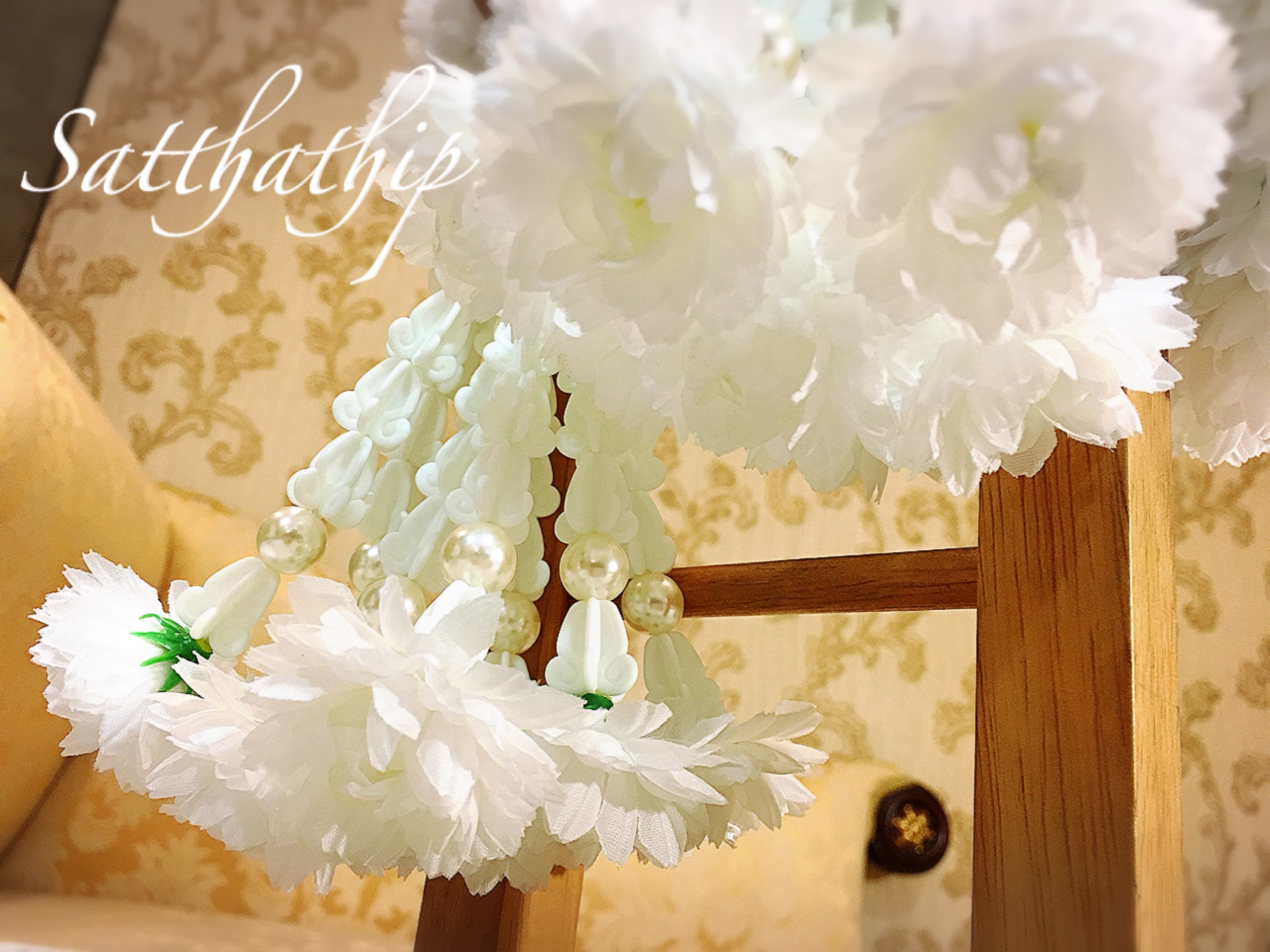 พวงมาลัยผ้า - พวงมาลัยสองชาย - พวงมาลัยดอกมะลิประดิษฐ์ - พวงมาลัยถวายศาลพระภูมิ - Fabric garland