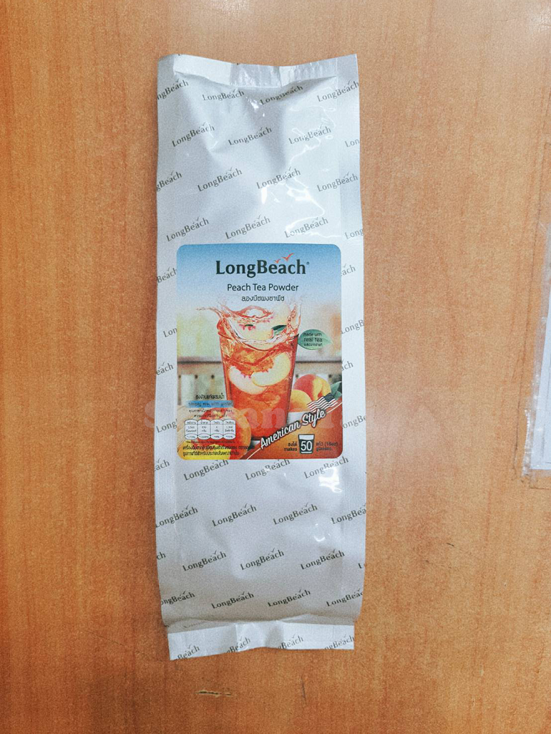 ลองบีชผงชาอเมริกัน ชาพีช ขนาด 900 กรัม LongBeach American Iced Tea - Peach Tea size 900 g.
