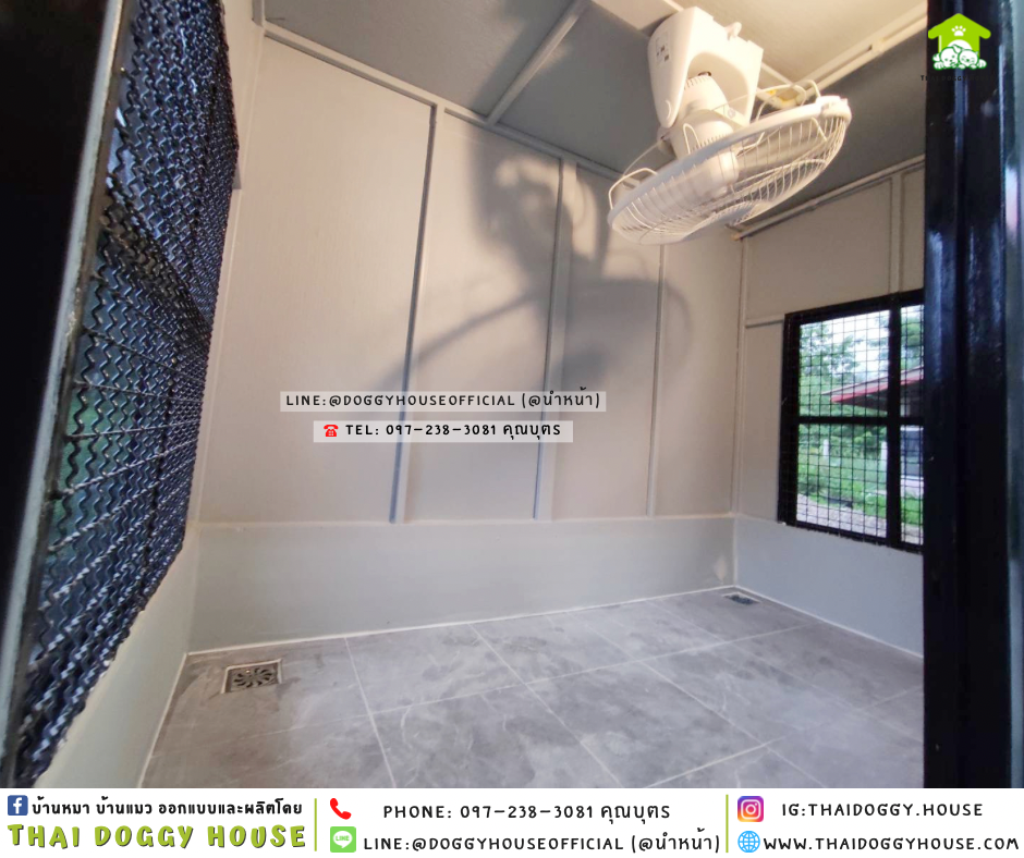 🏡บ้านหมา ติดพัดลม แบบบ้าน “𝐁𝐎𝐗 𝐒𝐓𝐘𝐋𝐄”✨