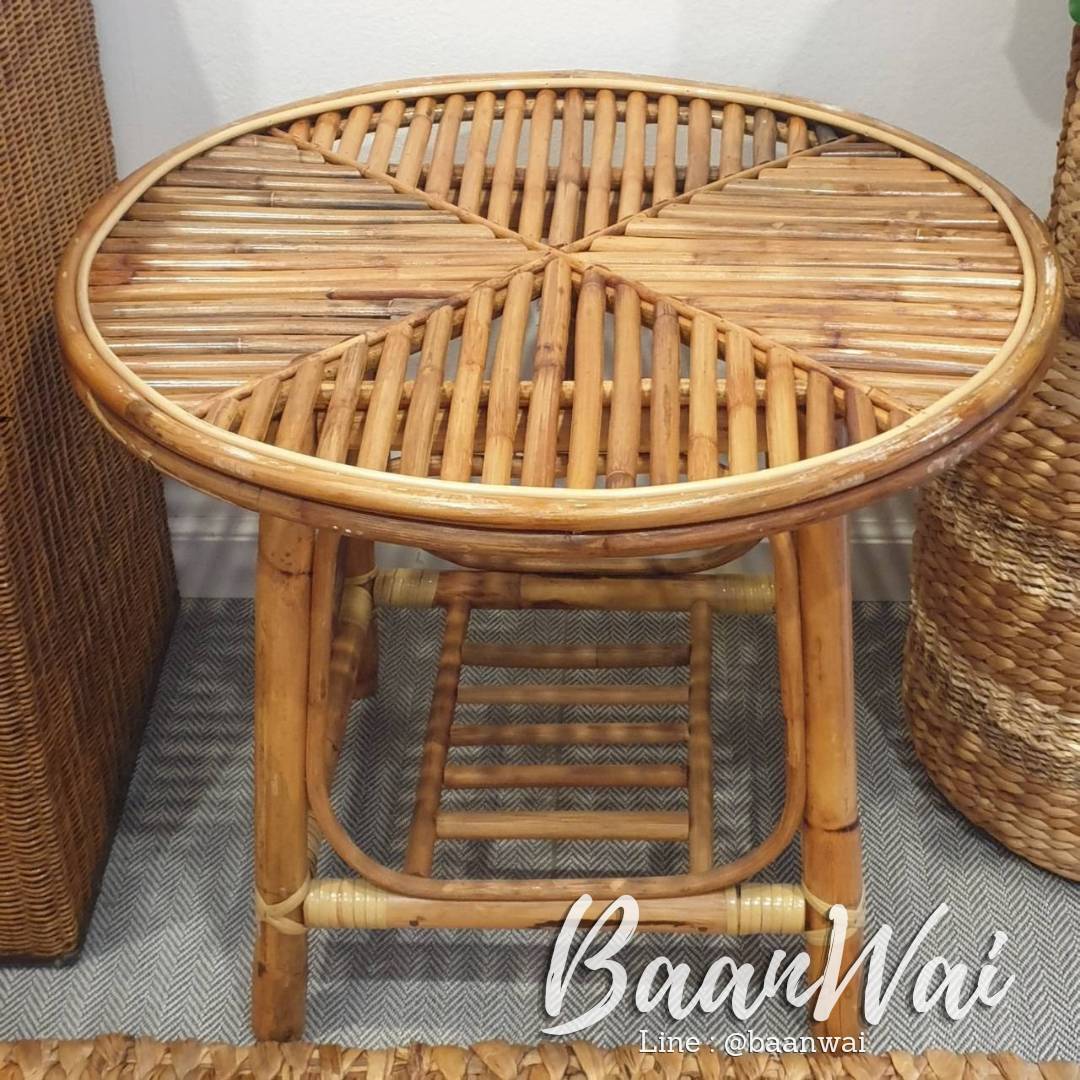 โต๊ะกลางหวายแท้