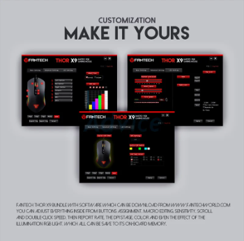 MOUSE FANTECH X9 THOR BLACK