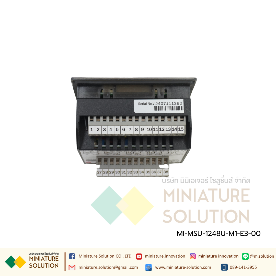 MSU-1248U-M1-E3-00 Scanner -8 Channel with RS-485 MODBUS Input Type : J/K/Pt-100/4-20mA DC/0-10V DC/0-20mA 4 Relay