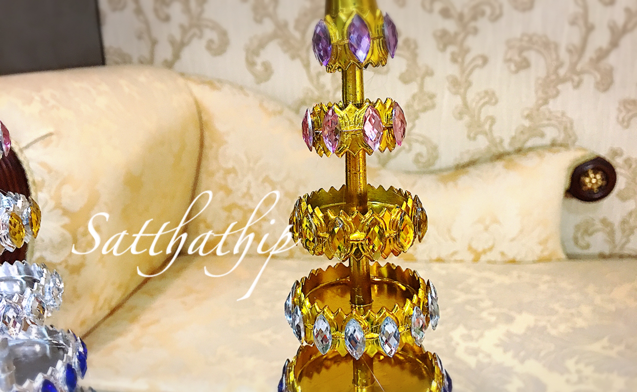 สูง 50 ซม. l ฉัตร - ฉัตรเงินทอง - ฉัตร 9 ชั้น