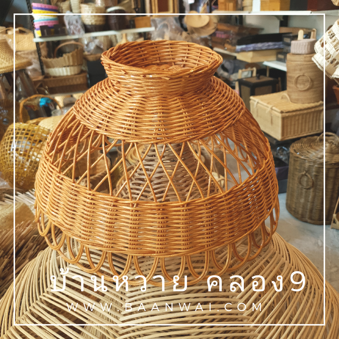 โคมไฟหวาย โคมไฟเพดาน