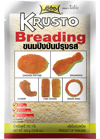 ขนมปังป่นปรุง ตราโลโบ ขนาด 350 กรัม Lobo Krusto Breading 350 g. (05-4154)