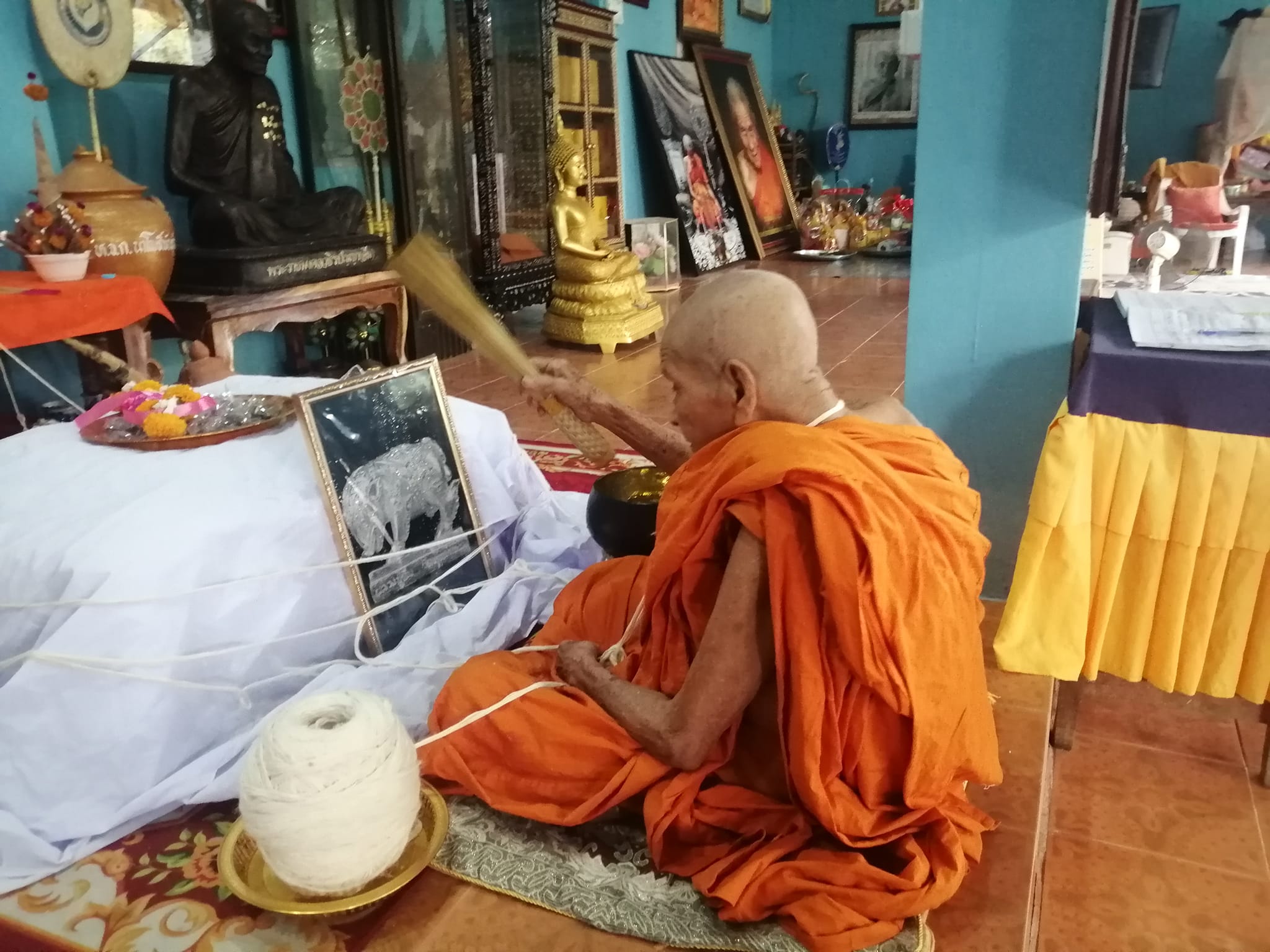 พญาหมูนารายณ์(9) รุ่นมหาโชคมหาลาภ หลวงปู่อิ่ม วัดทุ่งนาใหม่ เนื้อทองทิพย์ ตะกรุดทองแดง ปี 2565