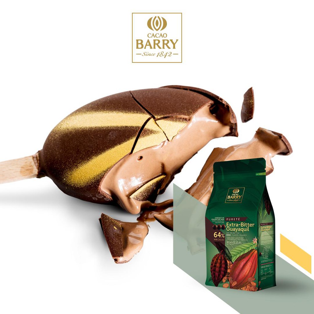 Cacao Barry EXTRA-BITTER GUAYAQUIL 64% PURETÉ แบ่งบรรจุ 1 กก. (05-7141-07)/ (05-7596-07)