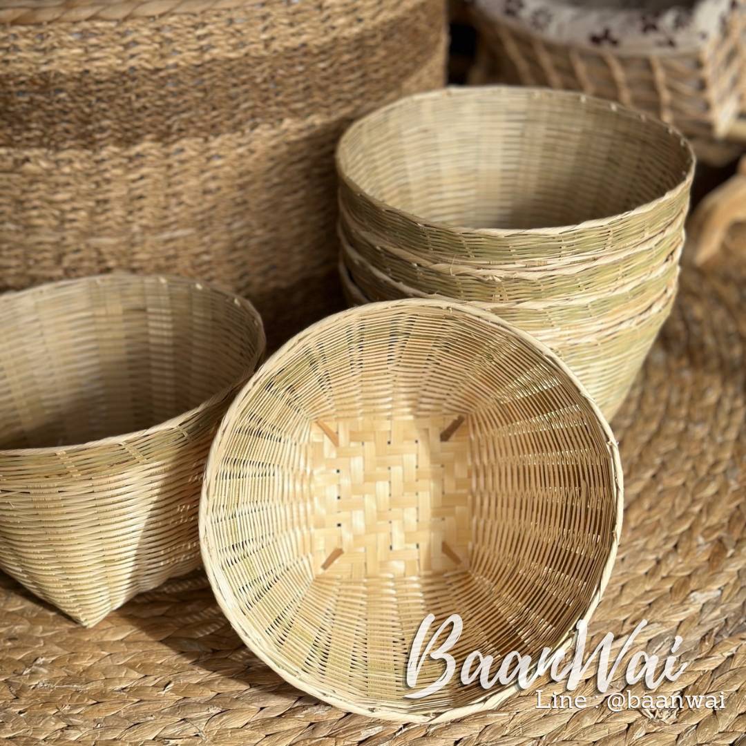 เข่ง กระบุงไม้ไผ่ ขนาด 10 x 7 นิ้ว