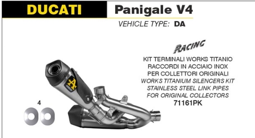 ท่อ Arrow สลิปออน สำหรับ Street fighter v4 ท่อรุ่นล่าสุด คอแสตนเลส (For Exhibition only)