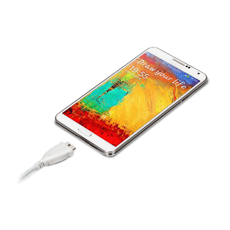 PISEN สายชาร์จ Micro USB 3.0 Data Transmit and Charging Cable ยาว 800 mm อุปกรณ์สำหรับรีชาร์จและซิงค์เพื่อโอนถ่ายข้อมูลแบบ 2-in-1 (For Smart Device) - สีขาว