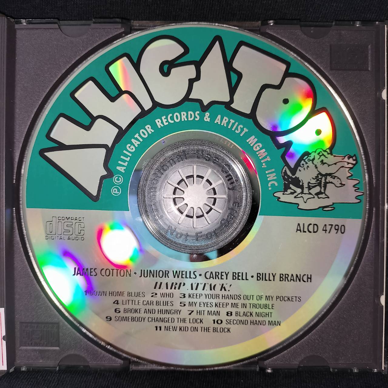 James Cotton, Junior Wells, Carey Bell, Billy Branch – Harp Attack! / ไม่ระบุ / ปกมีคราบเก่าเก็บ / แผ่นโปรโม / แผ่นดี