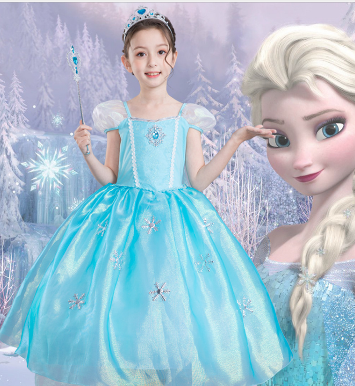 ชุดกระโปรง Frozen Elsa เจ้าหญิง เอลซ่ size 110 120 130 140 150