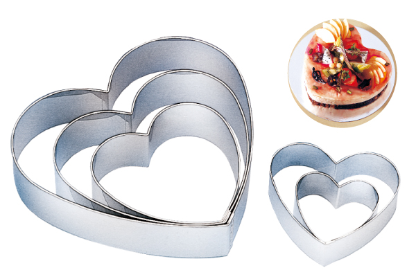 Sanneng Heart Cutter Electrolysis 5 pcs/set ที่กดคุ๊กกี้รูปหัวใจ 5 ชิ้น/ เซท SN3800 (12-7620)