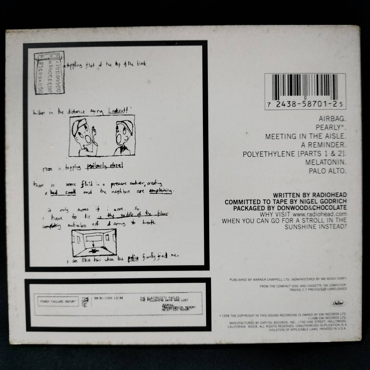 Radiohead – Airbag / How Am I Driving? / USA / ปกในมีจุดเหลือง / มีรอยบ้าง