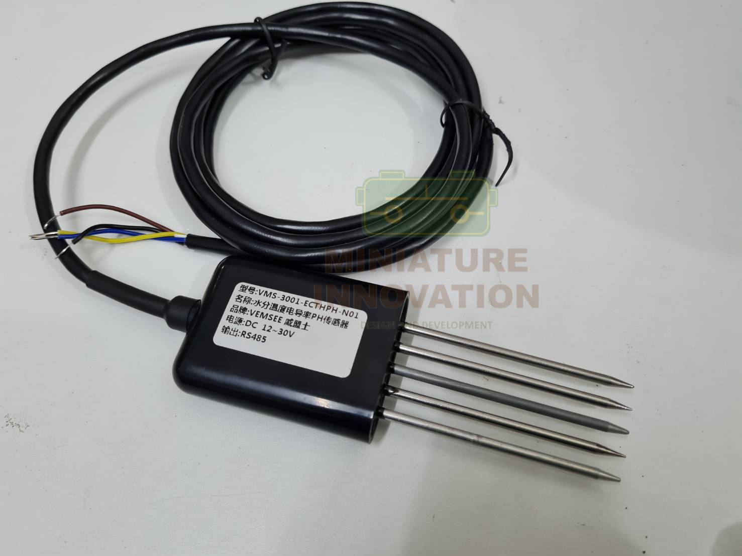 EC Temperature Humidity PH Sensor RS485 Output เซนเซอร์วัดค่า EC อุณหภูมิ ความชื้น กรดด่าง ของดิน โดยสื่อสารแบบ RS485
