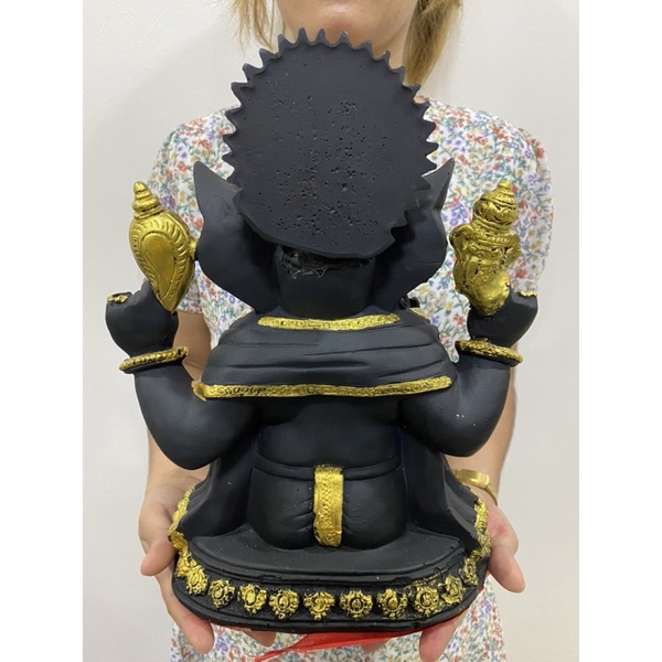 พระพิฆเนศปางประทานพร องค์สีดำขลัง กว้าง8นิ้ว สูง16นิ้ว