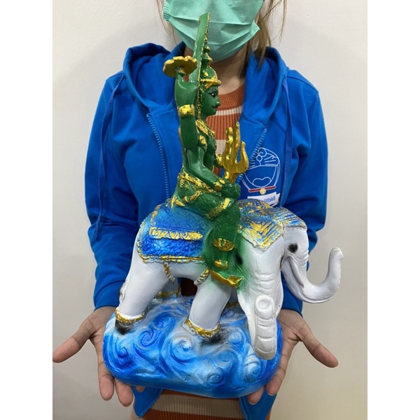 พระอินทร์ทรงช้างเอราวัณ สูง39ซม. ยาว9นิ้ว องค์ใหญ่