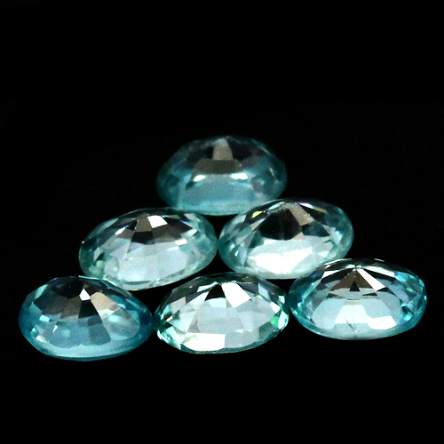 เพทายสีฟ้าทะเล (Zircon) 9.10 กะรัต 22 ชิ้น