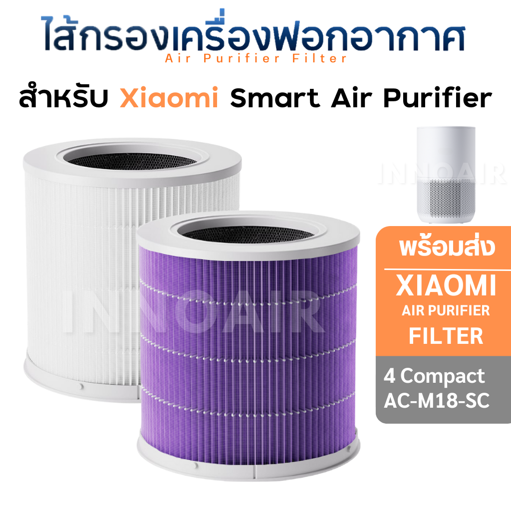 (มี RFID) ไส้กรองอากาศ Xiaomi 4 Compact Filter เครื่องฟอกอากาศ AC-M18-SC Smart MI Air Purifier เสียวหมี่ สำเนา